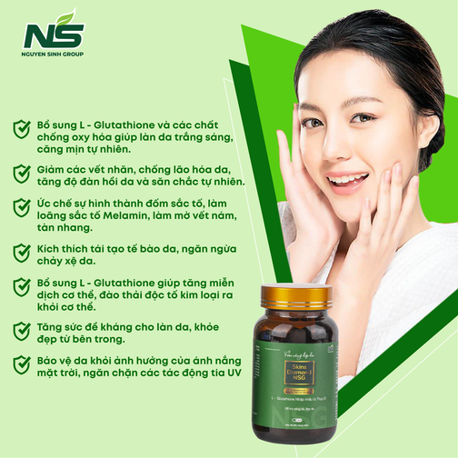 Viên uống giảm sạm da, trắng sáng da, làm đẹp da Skins Diamond NSG